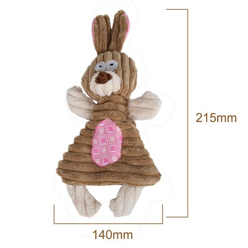 1pcs Dog Toys Pet Puppy Chew Squeaker Squeaky Plush Sound Cute Rabbit Stuff N5C3