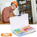 120pcs Car Fuses 5A 10A 15A 20A 25A 30A Amp with Box Clip Assortment Kit