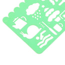 4pcs Korean Candy Color DIY Drawing Template Ruler Graphic Sketch Board