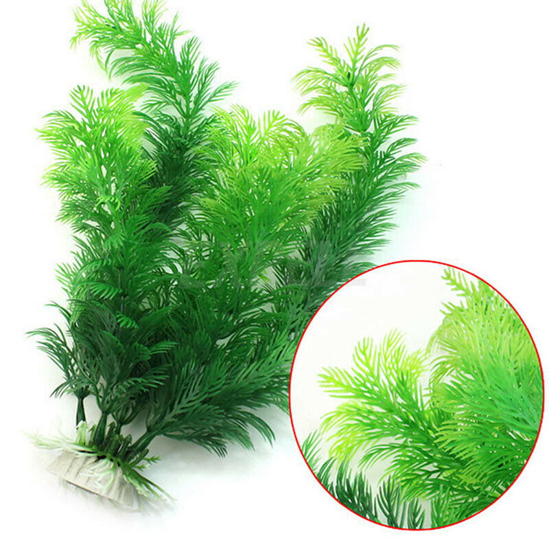 Great 30cm Artificial Grass Aquarium Ornament Plant Plastic Large Fish Tank