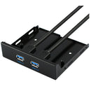 Fast Speed 2-Port USB 3.0 3.5" Front Panel Data Hub For PC USB Flash Drives