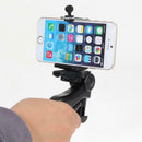 2 in1 Mini Hand Grip Folding tripod Stand for Camera Phone GoPro(Black)