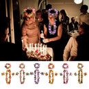 24PCS Artificial Garland Handmade Hawaiian Wreath Headband Wedding Party