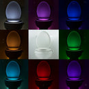 2PACK, LED Toilet 8 Colors Bathroom Night Light Motion Activated Seat Sensor