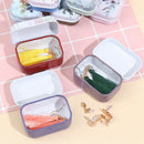 Mini Flower Tin Trinket Jewelry Coin Box Tinplate Storage Case Rectangul Sug Ew