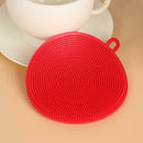 Silicone Dish Bowl Cleaning Brushes Scouring Pad Pot Pan Wash Brushes Red