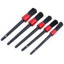 5x Detailing Brush Cleaning Natural Boar Hair Brushes Auto Care Car Detail Tool@
