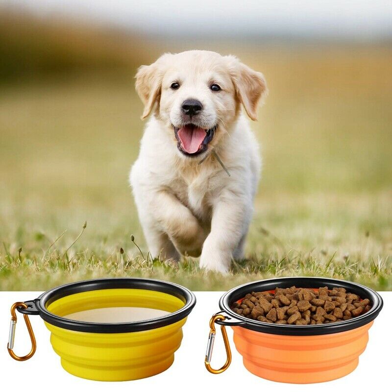 Collapsible Dog Bowl [6-Pack] Travel Portable Dog Bowl(12Oz)Silicone Foldab K9K5