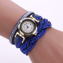 New Fashion Luxury Rhinestone Bracelet Watch Women Quartz Watch Blue