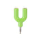 3.5mm Extension Earphone Audio Splitter 1 Male to 2 Female Adapter (Green)