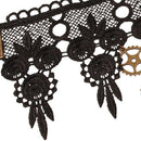 Gothic Steam Machine Gear Lace Crystal Female Necklace Clothing Decorative