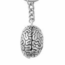 Brain Keychain Alloy Smart Brainiac IQ Key Ring Fob Chain Medicine Human J3F9
