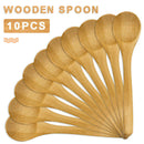 10 Pcs 13 cm Small Wooden Spoons Set Coffee Honey Tea Stirrer Home Tableware