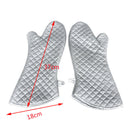 1Pair 23 inch BBQ Gloves Heat Resistant Supper Long Cotton Oven Mitts Kitch