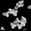 500PCS Unique Rubber Earring Back Stoppers Ear Post Nuts 4MM Jewelry Findings TR