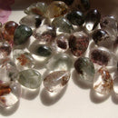 Natural Ghost lifelike Quartz Clear Crystal Gems Specimen Healing Pendant TOP!