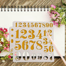 Plastic Numbers Painting Template DIY Cake Coffee Decor Spray Mold Stencil