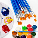 Paint Brushes Set 50 Pcs Kids Nylon Flat Hair Small Oil Watercolor Artist P
