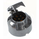 7-Pin Trailer Socket Heavy-Duty Round Pin 7- Pole Wiring Socket 12V Towbar
