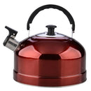 Home Outdoor Camping Stainless Steel Whistling Kettle Tea Pot Teapot Red 4L
