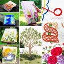 Cross Stitch  Blocking With Needle Embroidery Floss Set Smooth 124 Skeins