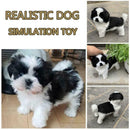 Realistic Dog Black And White Puppy  Lucky Simulation Dog Plush Toys G0U7