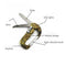 4 In 1 Multifunctional Tool Carabiner Hook Cutter Gear EDC Tool Camping Hot S2Z5