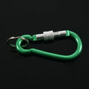 Large Spring Loaded Gate Aluminum Locking Carabiner Keyring Green A7Z7