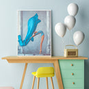 Acrylic Painting By Numbers DIY Blue Ballet Girl Hand Painted Picture Craft