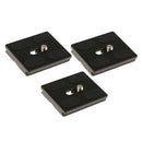 3x Arca Swiss Style Quick Release Plate for Photo and Video Recordings Black