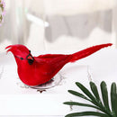 Artificial Feathered Bird Statues for Garden Decoration, Red