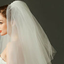Multi Layer Bridal Wedding Veils Headpieces Length White 80cm Fluffy