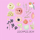 flower bird patch for clothes diy washable heat transfer iron stickers appliquJR