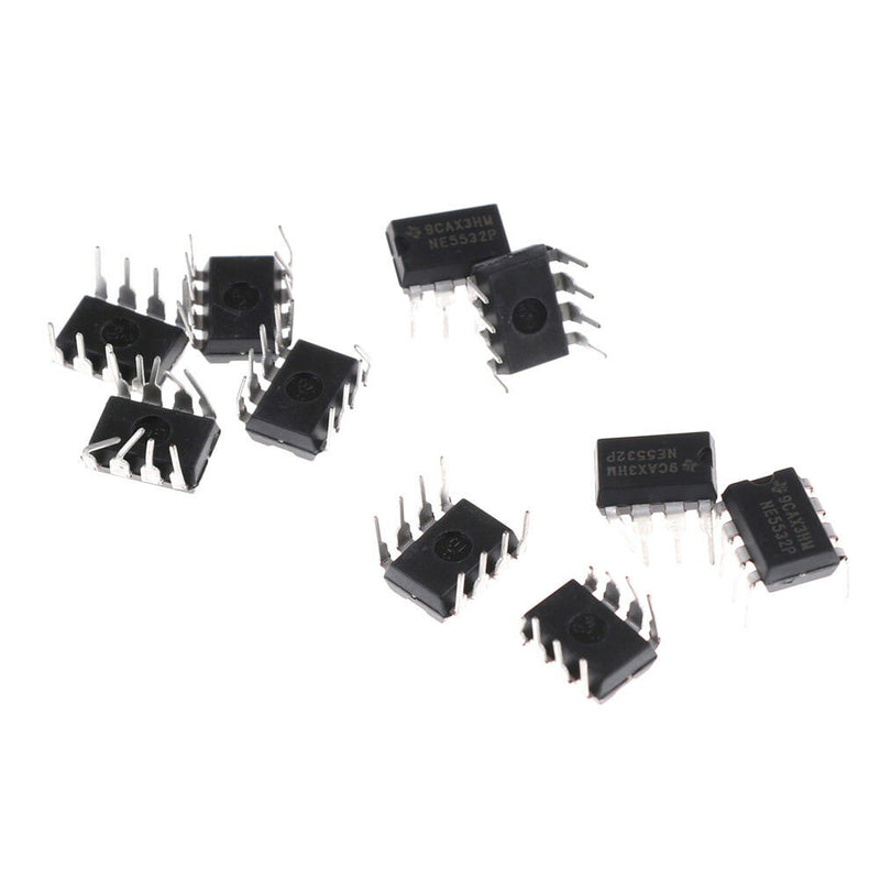 10Pcs NE5532P NE5532 DIP-8 Dual Low Noise Op-Amp TI B Ew