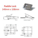 Stainless Steel Paddle Latch with Keys for Trailer Tool Box Door Lock (1pc)
