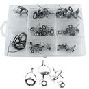 60Pcs Stainless Steel Fishing Rod Guides  Free Rod Repair Kit with Box