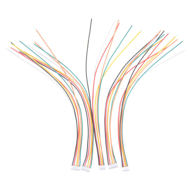 5Pcs Mini Micro JST 2.0mm PH 6-Pin Male Connector Plug Wires Cables 200mm Z