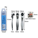 72 tooth Ratchet Socket Wrench Set NEW 1/4-inch Ratchet Wrench Handle Socket
