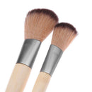10pcs Bamboo Handle Eyeshadow Eyelash Blusher Powder Makeup Brushes Kit Set