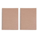 2pcs Retro Spiral Coil Grid Sketchbook Notebook Diary Journal Student Memo