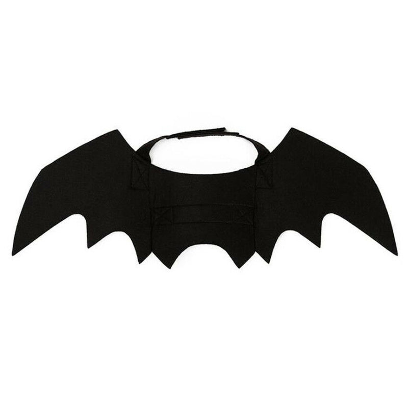 Animal Pet Dog Cat Bat Vampire Halloween Black Fancy Dress Costume Outfit Wings