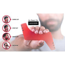 Neckline   Beard Shaping Template Trimming Comb Beard Shaving Kit Red