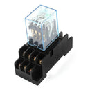 HH54P DC 12V Coil 4PDT 14 Pins Electromagnetic Power Relay DYF14A Base