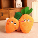 Cute Puppy Pet Supplies Carrot Plush Chew Squeaker Sound Squeaky Soft Dog Toys--