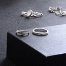 14 Pcs/ Set Bohemian Engraving Punk Moon Flower Leaves Water Drop Tarot Sym J9B3