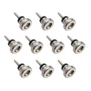 10x Metal Guitar Strap Lock Button Buckles For Guitar Ukulele Replacement