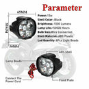 1 Pair Led Motorcycles Headlight White Super Bright 6LED Working Spot LightB Hn