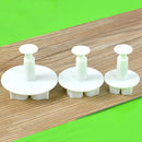 3pcs DIY Bakeware Flower Plunger Cutter Mold Embossed Stamp Fondant CakeCooki OZ