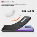 Carbon Fiber Soft TPU Protective Phone Case Shockproof Back Cover (Black)