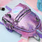 Cute Heart Sequins Travel Backpacks Women Shoulder School Bags (Purple) A#S